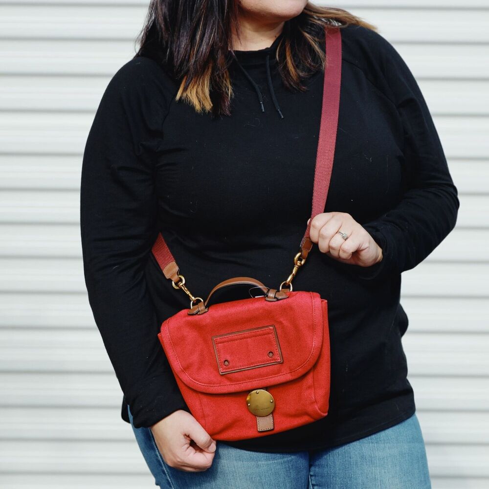 NWT Marc Jacobs Trooper Camera Travel Crossbody Bag Merlot Red